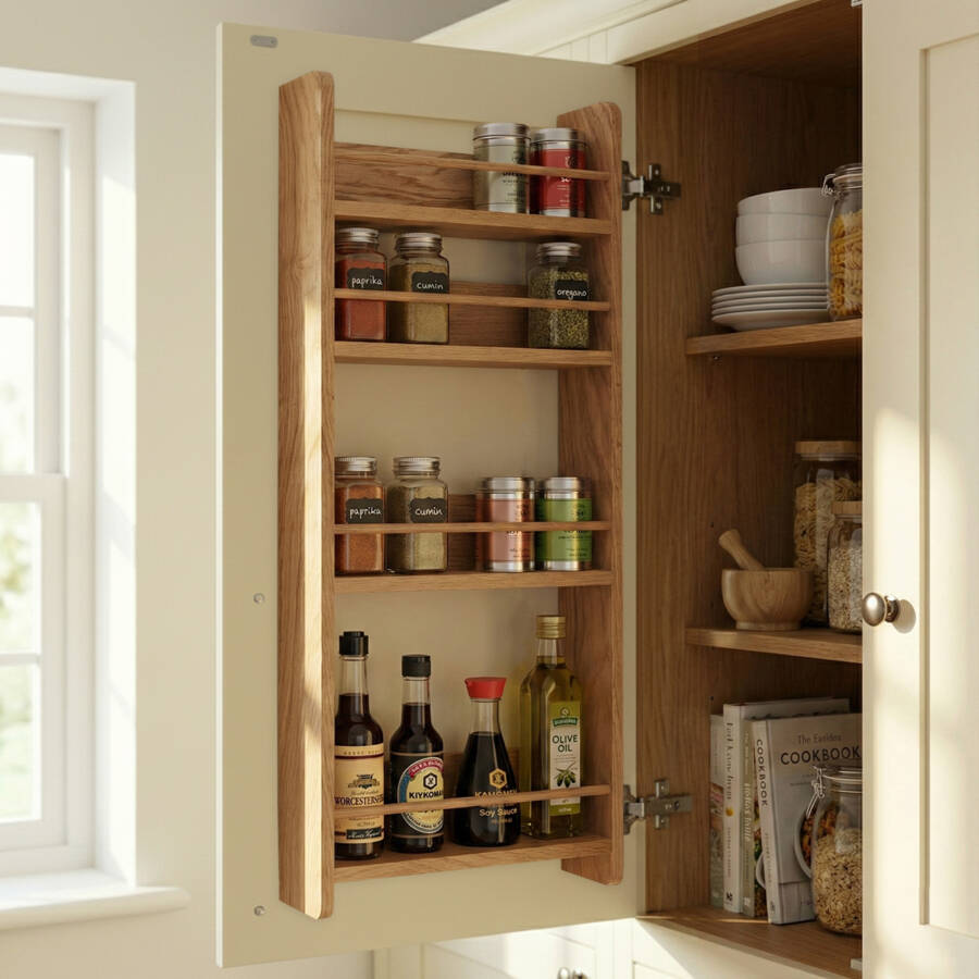 Oak Spice Rack