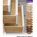 Wooden drawer boxes for kitchens