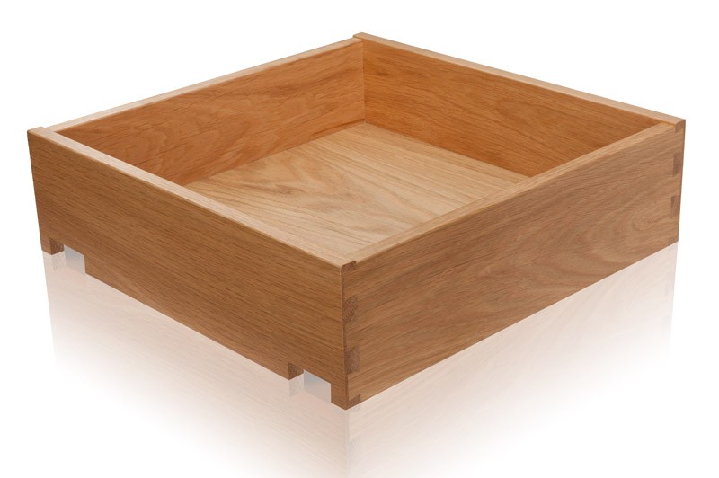 Standard sized oak dovetail drawers
